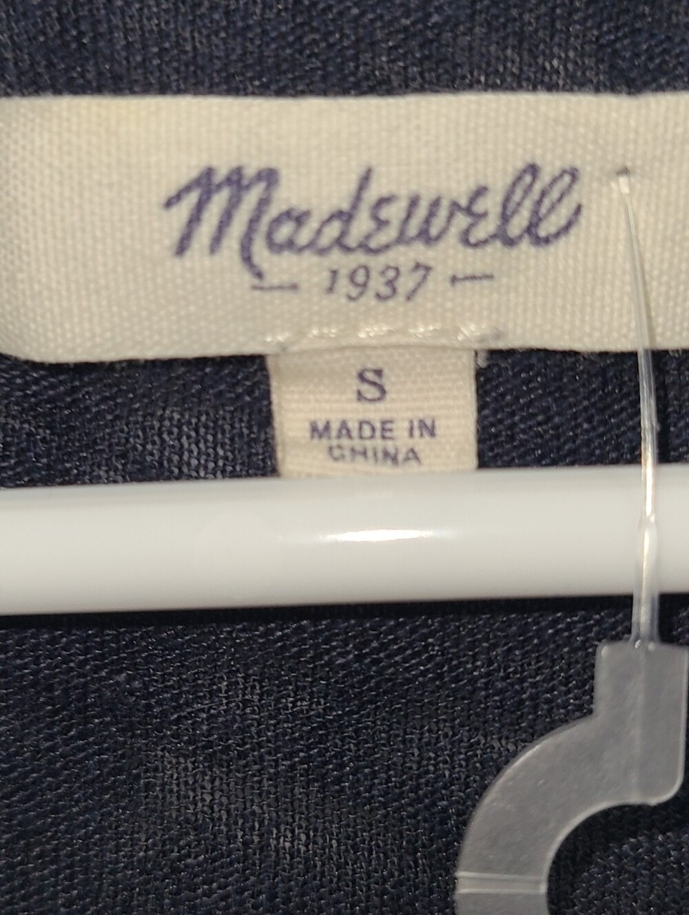 Madewell Navy Eyelet Trim Sleeveless Tank - Picture 3 of 6